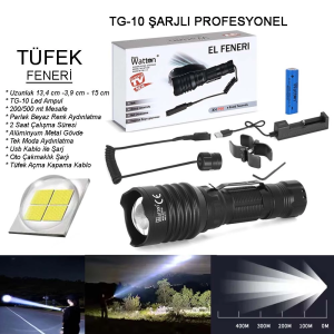 Tg-10 Şarjlı Profesyonel Av Feneri Wt-620