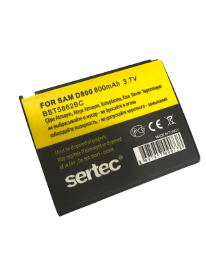 Sertec - Samsung D808/d800 Uyumlu Batarya