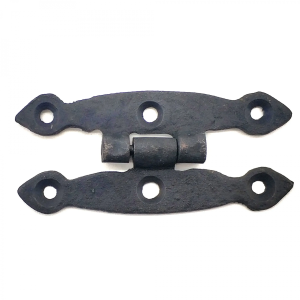 Antika Tarz Dekoratif Pirinç Dar Menteşe - 75x39 Mm, Oksit