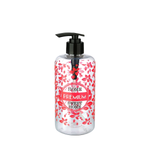 Şeffaf Sıvı Sabunluk Yuvarlak Plastik Pompalı 500 Ml