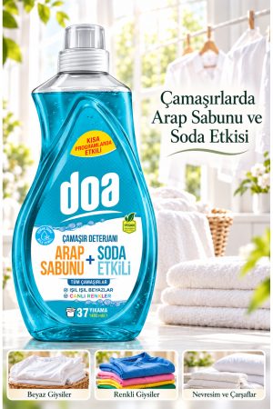 DOA ÇAMAŞIR DETERJANI ARAP SABUNU SODA ETKİLİ 1480 ML