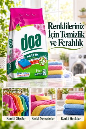 DOA MATİK DETERJAN RENKLİLER 9 KG