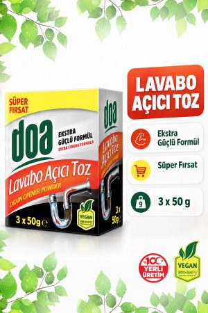 DOA TOZ LAVABO AÇICI 3 AL 2 ÖDE / 3*50 GR