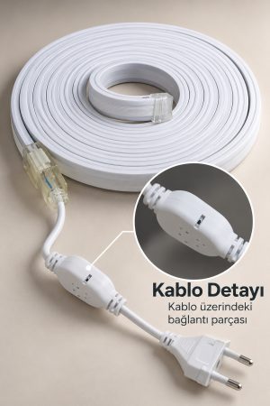 Şerit Aydınlatma Beyaz Işıklı İki Pimli Fişli Model