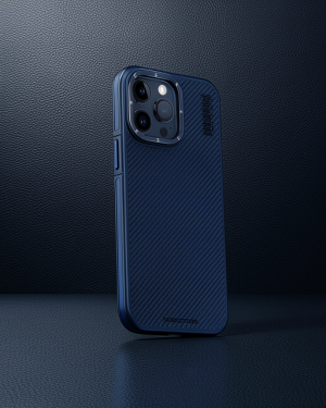 iPhone 15 Pro Max - Joko Aramid 600d Kevlar Karbon Fiber Magsafe Kılıf - Lacivert