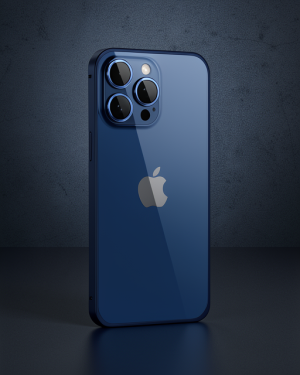 iPhone 15 Pro Max - Joko Metal Bumper Mat Kapak - Lacivert