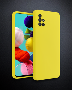 Samsung Galaxy A31 Kılıf Nano İçi Kadife Silikon - Sarı