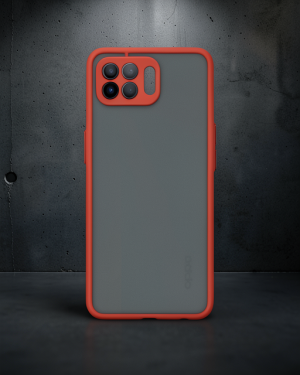 Oppo Reno 4 Lite Kılıf - Montreal Silikon Kapak - Kırmızı