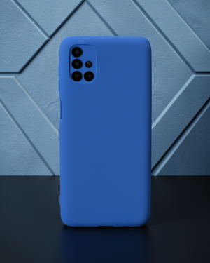Samsung Galaxy M51 Kılıf Nano İçi Kadife Silikon - Mavi
