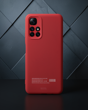 Xiaomi Redmi Note 11T Kılıf Nano İçi Kadife Silikon - Kırmızı