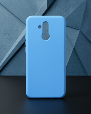 Huawei Mate 20 Lite Kılıf Nano İçi Kadife Silikon - Mavi
