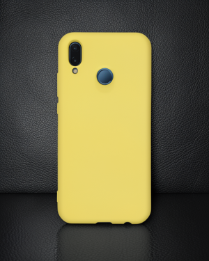 Huawei P20 Lite Kılıf Nano İçi Kadife Silikon - Sarı
