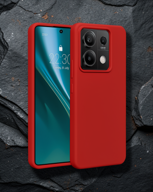 Xiaomi Redmi Note 13 4G Kılıf First Silikon - Kırmızı