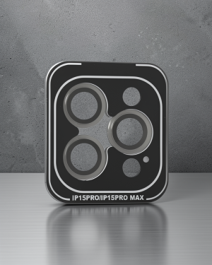 iPhone 15 Pro Max - Joko Pvd Metal Kamera Lens Koruyucu - Gri