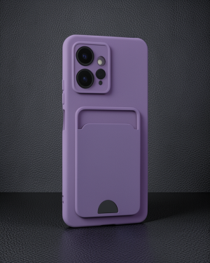 Xiaomi Redmi Note 12 4G Kılıf Kelvin Kartvizitli Silikon - Derin Mor