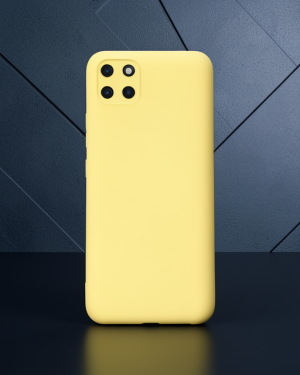 Realme C11 Kılıf Nano İçi Kadife Silikon - Sarı