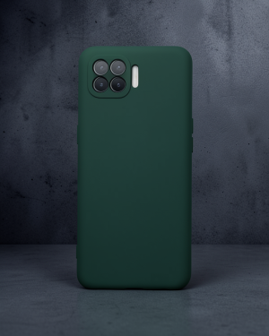 Oppo Reno 4 Lite Kılıf Nano İçi Kadife Silikon - Koyu Yeşil