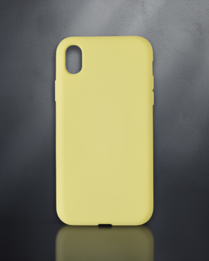 iPhone XR Kılıf Nano İçi Kadife Silikon - Sarı