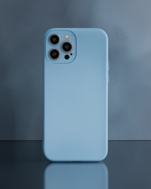 iPhone 12 Pro Max Kılıf Nano İçi Kadife Silikon - Sky Blue