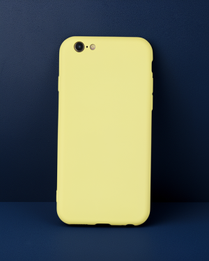 iPhone 6 Plus Kılıf Nano İçi Kadife Silikon - Sarı