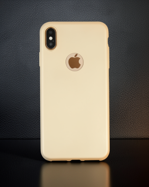 iPhone XS Max Kılıf First Silikon - Gold