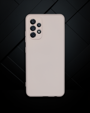 Samsung Galaxy A72 Kılıf Nano İçi Kadife Silikon - Pudra