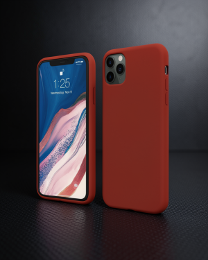 iPhone 11 Pro Kılıf First Silikon - Bordo