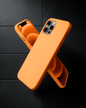 iPhone 12 Pro Kılıf First Silikon - Turuncu