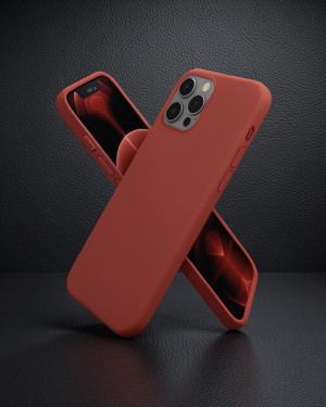 iPhone 12 Pro Max Kılıf First Silikon - Bordo