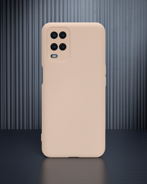 Oppo A54 4G Kılıf Nano İçi Kadife Silikon - Pudra