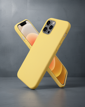 iPhone 12 Pro Max Kılıf First Silikon - Sarı