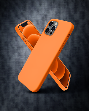 iPhone 12 Pro Max Kılıf First Silikon - Turuncu