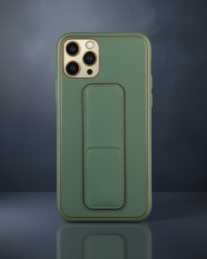 iPhone 11 Pro Kılıf Coco Deri Standlı Kapak - Su Yeşili