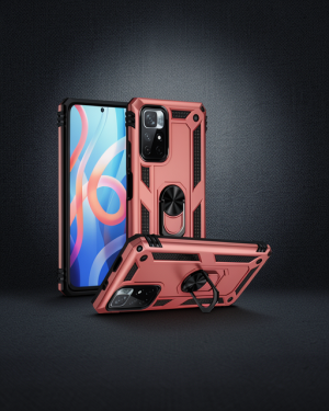 Xiaomi Redmi Note 11T Kılıf Sofya Yüzüklü Silikon - Rose