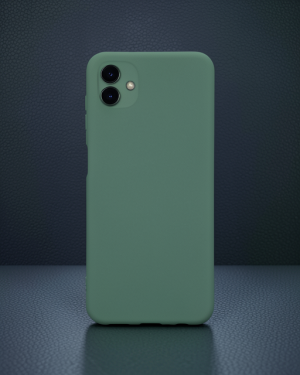 Samsung Galaxy A04E Kılıf Nano İçi Kadife Silikon - Koyu Yeşil