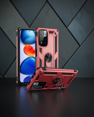 Xiaomi Redmi Note 11 Pro Plus 5G Kılıf Sofya Yüzüklü Silikon - Rose