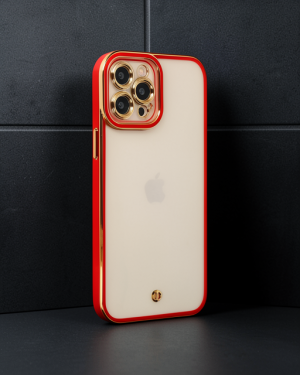 iPhone 12 Pro Kılıf Liva Lens Silikon - Kırmızı