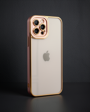 iPhone 12 Pro Kılıf Liva Lens Silikon - Rose