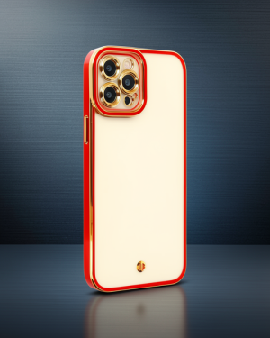 iPhone 12 Pro Max Kılıf Liva Lens Silikon - Kırmızı