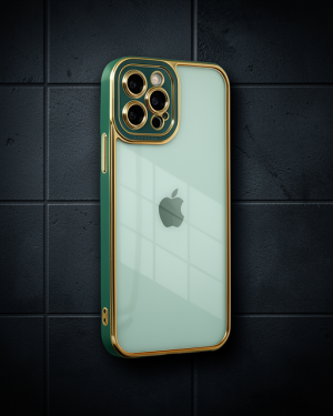 iPhone 12 Pro Max Kılıf Liva Lens Silikon - Yeşil