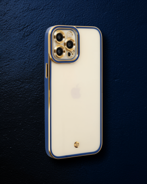 iPhone 12 Pro Max Kılıf Liva Lens Silikon - Mavi