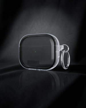 Apple AirPods Pro 2 (2. Nesil) Shiny Şeffaf Kılıf - Siyah