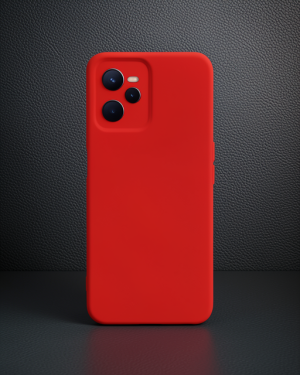 Realme C35 Kılıf Nano İçi Kadife Silikon - Kırmızı