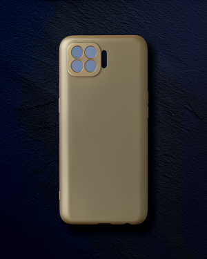 Oppo Reno 4 Lite Kılıf - First Silikon - Gold