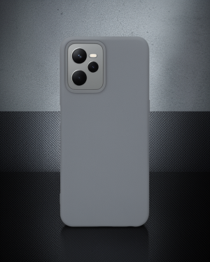 Realme C35 Kılıf Nano İçi Kadife Silikon - Gri