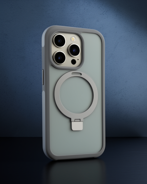 Joko iPhone 15 Pro Max Zorda Airbag Magsafe Standlı Kılıf - Titan Gri