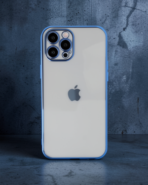 iPhone 12 Pro Kılıf Razer Lensli Silikon - Açık Mavi