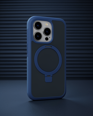 Joko Apple İphone 15 Pro Max Zorda Airbag Magsafe Standlı Kapak - Lacivert