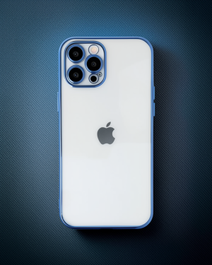 iPhone 12 Pro Max Kılıf Razer Lensli Silikon - Açık Mavi