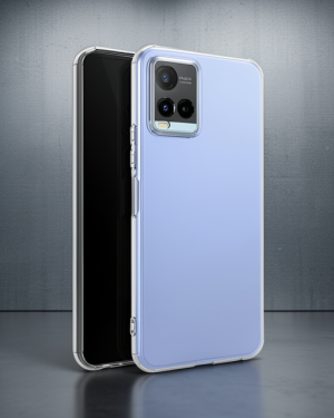 Vivo Y21S Kılıf Lüx Şeffaf Silikon - Şeffaf